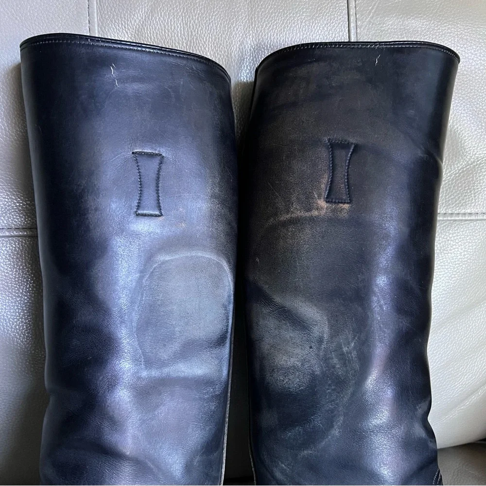 Vtg E Vogel Bespoke Equestrian Custom Made Leather Riding Boots Sz 6 - 6.5 Black